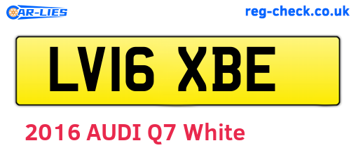 LV16XBE are the vehicle registration plates.