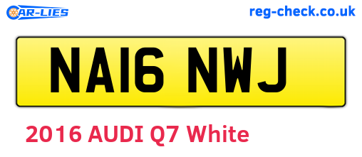 NA16NWJ are the vehicle registration plates.