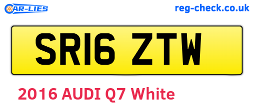 SR16ZTW are the vehicle registration plates.