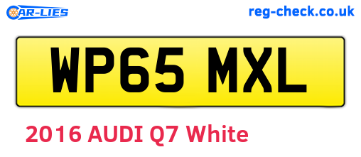 WP65MXL are the vehicle registration plates.
