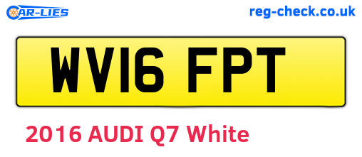 WV16FPT are the vehicle registration plates.
