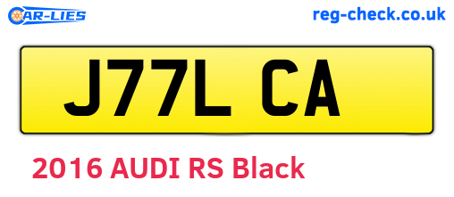 J77LCA are the vehicle registration plates.