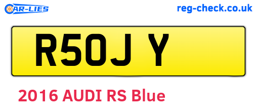 R5OJY are the vehicle registration plates.