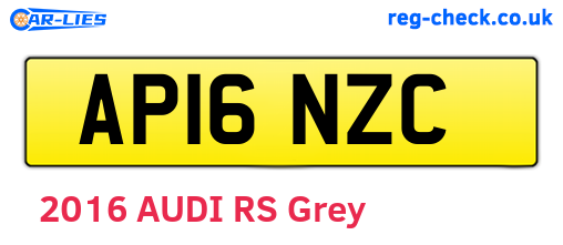 AP16NZC are the vehicle registration plates.