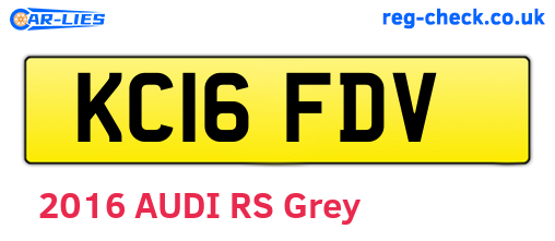 KC16FDV are the vehicle registration plates.