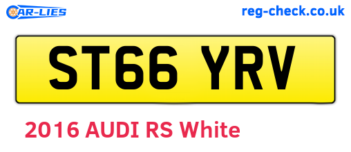 ST66YRV are the vehicle registration plates.