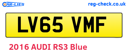 LV65VMF are the vehicle registration plates.