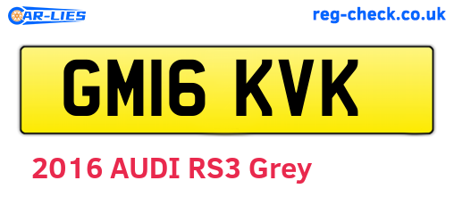 GM16KVK are the vehicle registration plates.