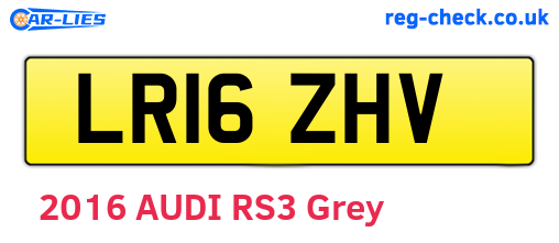LR16ZHV are the vehicle registration plates.