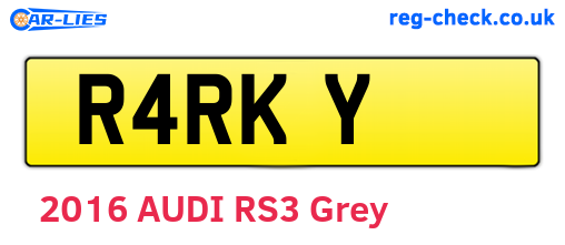 R4RKY are the vehicle registration plates.