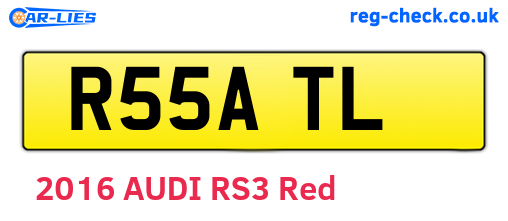R55ATL are the vehicle registration plates.