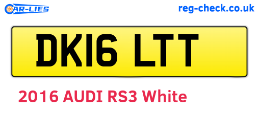 DK16LTT are the vehicle registration plates.