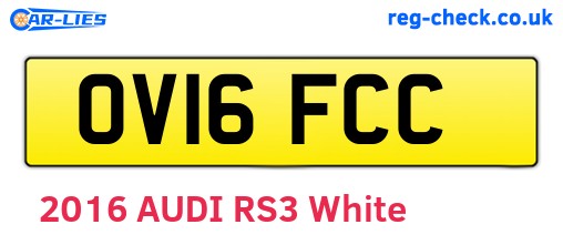 OV16FCC are the vehicle registration plates.