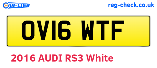 OV16WTF are the vehicle registration plates.