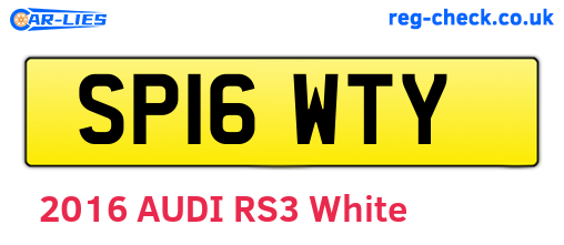 SP16WTY are the vehicle registration plates.