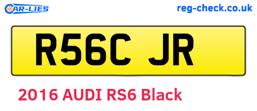 R56CJR are the vehicle registration plates.