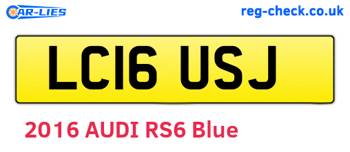 LC16USJ are the vehicle registration plates.