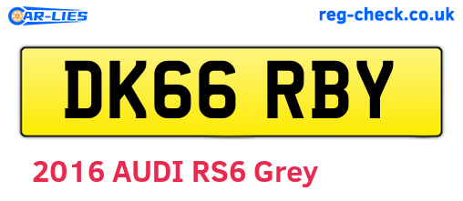 DK66RBY are the vehicle registration plates.