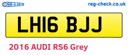 LH16BJJ are the vehicle registration plates.