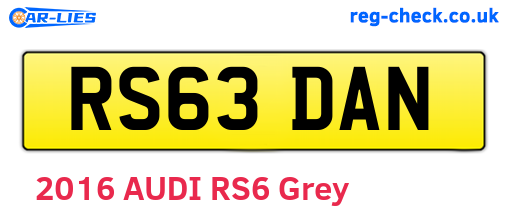 RS63DAN are the vehicle registration plates.