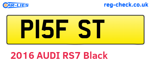 P15FST are the vehicle registration plates.