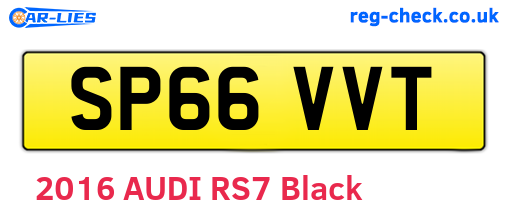 SP66VVT are the vehicle registration plates.