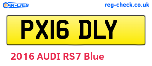 PX16DLY are the vehicle registration plates.
