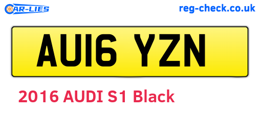AU16YZN are the vehicle registration plates.