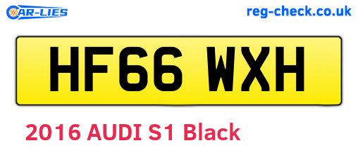 HF66WXH are the vehicle registration plates.