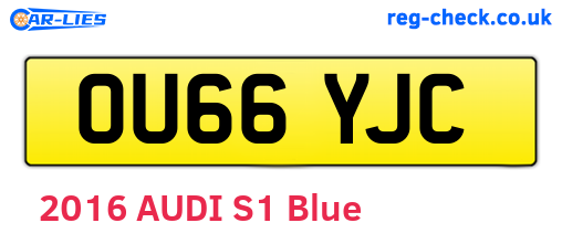 OU66YJC are the vehicle registration plates.