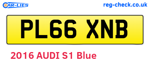 PL66XNB are the vehicle registration plates.