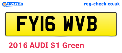 FY16WVB are the vehicle registration plates.