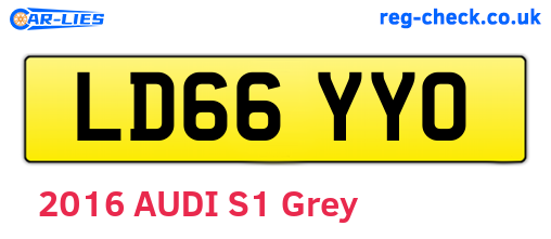 LD66YYO are the vehicle registration plates.