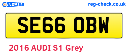 SE66OBW are the vehicle registration plates.