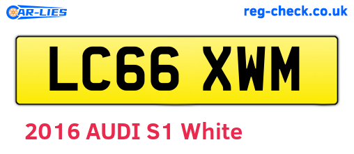 LC66XWM are the vehicle registration plates.
