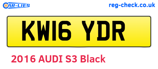 KW16YDR are the vehicle registration plates.