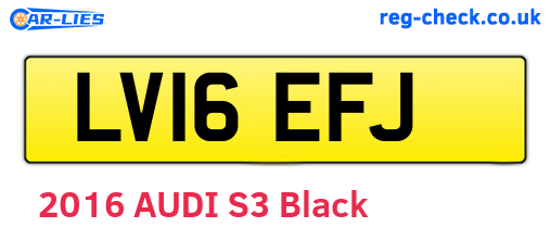LV16EFJ are the vehicle registration plates.