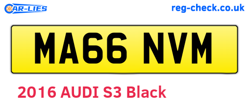 MA66NVM are the vehicle registration plates.