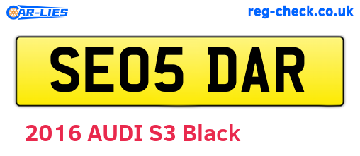 SE05DAR are the vehicle registration plates.