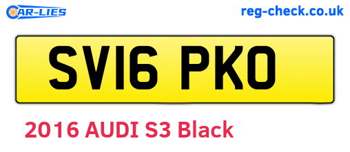 SV16PKO are the vehicle registration plates.