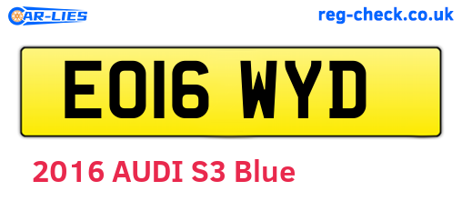 EO16WYD are the vehicle registration plates.