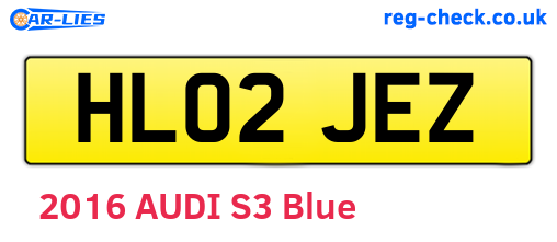 HL02JEZ are the vehicle registration plates.