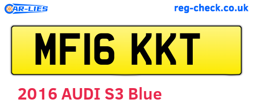MF16KKT are the vehicle registration plates.