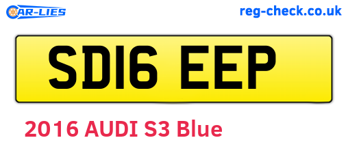 SD16EEP are the vehicle registration plates.