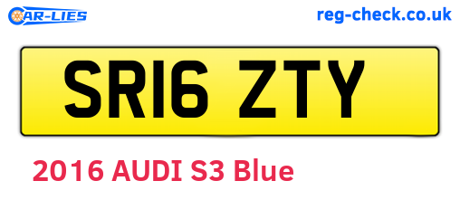 SR16ZTY are the vehicle registration plates.