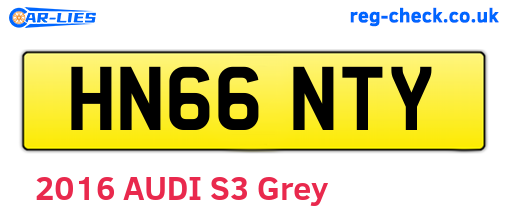 HN66NTY are the vehicle registration plates.