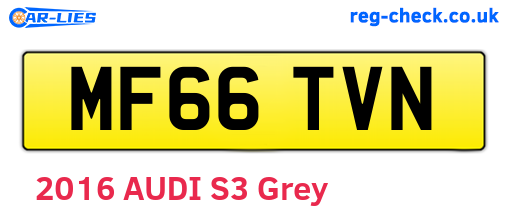 MF66TVN are the vehicle registration plates.