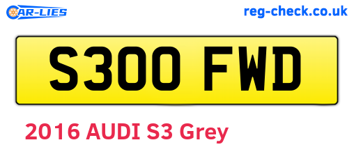 S300FWD are the vehicle registration plates.