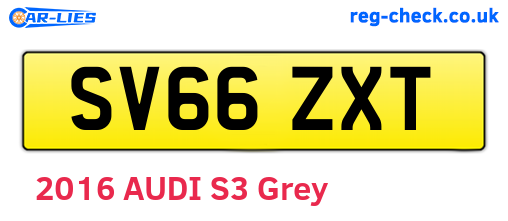 SV66ZXT are the vehicle registration plates.
