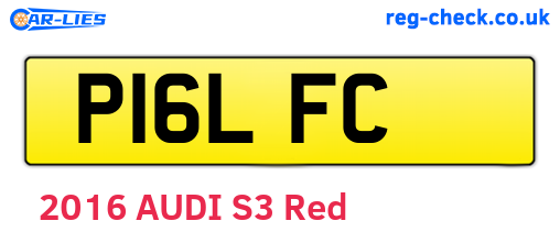 P16LFC are the vehicle registration plates.